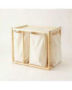 Pine Bluff Laundry Sorting Station With Plain Removable Bags - Cream (synthetic illustration; no displayed measurements)