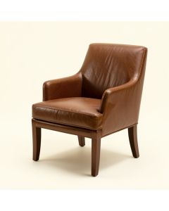 Laurencho Genuine Leather Upholstered Dining Chair (synthetic illustration; no displayed measurements)