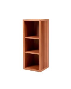 Alder Crest Narrow Cubby Tower - Terracotta (synthetic illustration; no displayed measurements)