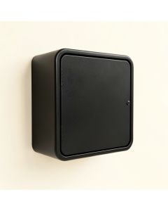 Elm Bend Wall-Mounted Entry Cabinet - Black (synthetic illustration; no displayed measurements)