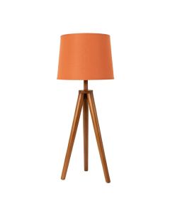 Meadow Arc Floor Lamp With A Plain Fabric Shade - Terracotta (synthetic illustration; no displayed measurements)