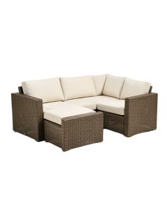 Alaze 4 Piece Outdoor Furniture Complete Patio Sofa Seating Group With Cushions