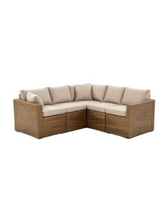 Dalisha Patio Outdoor 4 Piece Rattan Sectional Seating Group With Cushions (synthetic illustration; no displayed measurements)