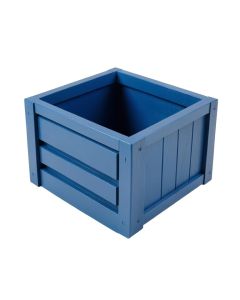 Reed Crest Empty Furniture-Style Litter Enclosure - Blue (synthetic illustration; no displayed measurements)