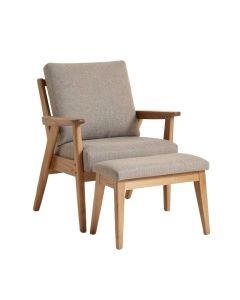 Annegret 25.5 '' Wide Barrel Chair And Ottoman (synthetic illustration; no displayed measurements)