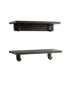 Pine Branch Wall-Mounted Entryway Organizer Shelf - Black