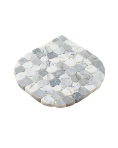Penny Rounds 1 '' X 1 '' Marble Mosaic Tile In White/Gray