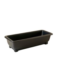 Clay Branch Empty Railing Planter With Integral Brackets - Black (synthetic illustration; no displayed measurements)