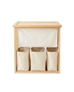 Field Bluff Laundry Sorting Station With Plain Removable Bags - Beige (synthetic illustration; no displayed measurements)