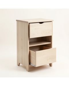 Aspen Bridge Freestanding Pull-Out Hamper Cabinet - Beige (synthetic illustration; no displayed measurements)