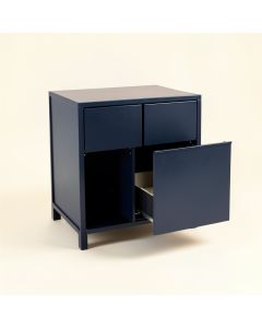 Hill Bluff Freestanding Pull-Out Hamper Cabinet - Navy (synthetic illustration; no displayed measurements)