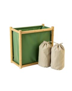 Maple Bend Laundry Sorting Station With Plain Removable Bags - Green (synthetic illustration; no displayed measurements)