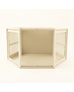 Ash Crest Empty Furniture-Style Pet Crate - Ivory (synthetic illustration; no displayed measurements)