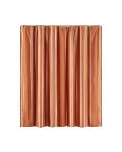 Glen Crossing Shower Curtain Hanging Flat From A Plain Rod - Terracotta