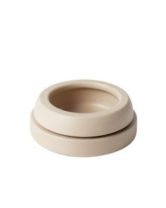 Laurel Arc Empty Candle Holder - Beige