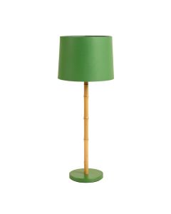 Meadow Bend Floor Lamp With A Plain Fabric Shade - Green (synthetic illustration; no displayed measurements)