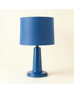 Dawn Crossing Table Lamp With A Plain Fabric Shade - Blue (synthetic illustration; no displayed measurements)