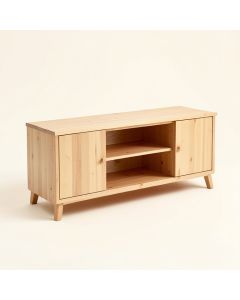 Eloise Solid Wood Entertainment Center (synthetic illustration; no displayed measurements)