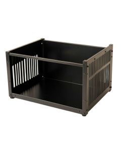 Sage Bend Empty Furniture-Style Pet Crate - Black