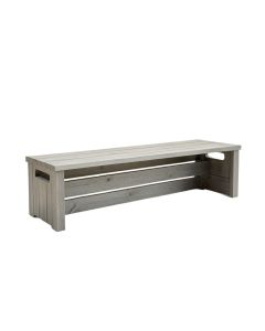 Cedar Bluff Narrow Outdoor Storage Bench - Gray