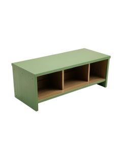 Maple Crest Shoe Storage Bench - Green (synthetic illustration; no displayed measurements)