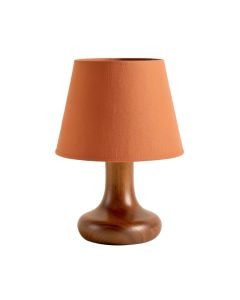 Wren Crossing Table Lamp With A Plain Fabric Shade - Terracotta