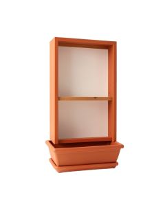Sage Arc Empty Vertical Garden Frame - Terracotta