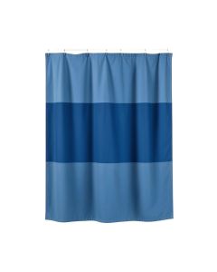 Sage Bend Shower Curtain Hanging Flat From A Plain Rod - Blue (synthetic illustration; no displayed measurements)