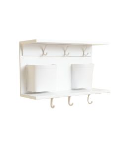 Cliff Edge Wall-Mounted Entryway Organizer Shelf - White (synthetic illustration; no displayed measurements)