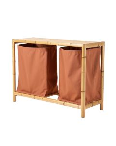 Hill Bridge Laundry Sorting Station With Plain Removable Bags - Terracotta (synthetic illustration; no displayed measurements)