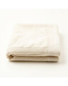 Oak Edge Bath Towel - Cream (synthetic illustration; no displayed measurements)
