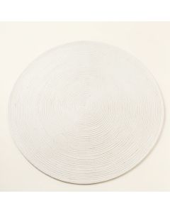 Stone Branch Round Area Rug - White (synthetic illustration; no displayed measurements)