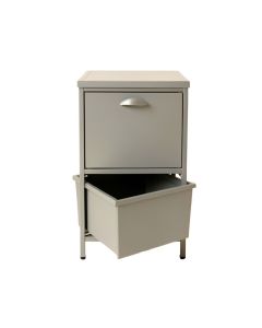 Fern Branch Freestanding Pull-Out Hamper Cabinet - Gray (synthetic illustration; no displayed measurements)