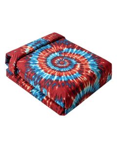 Tie Dye Spiritual Ikat With Hallucinatory Concentric Fractal Weird Creepy Reflection Duvet Cover Set