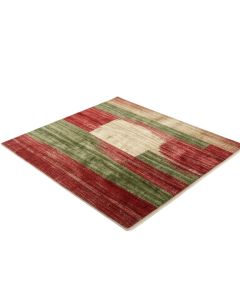 Ombre Beige/Red/Green Area Rug