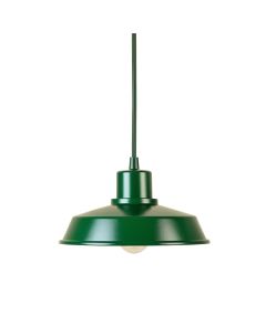 Slate Dale Pendant Light Suspended From One Plain Cable - Green