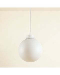 Holly Crossing Pendant Light Suspended From One Plain Cable - White (synthetic illustration; no displayed measurements)