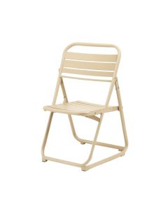 Cedar Brook Folding Outdoor Chair - Beige (synthetic illustration; no displayed measurements)