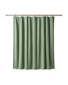 Harbor Bend Shower Curtain Hanging Flat From A Plain Rod - Green (synthetic illustration; no displayed measurements)