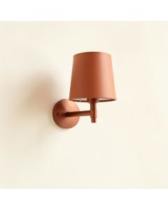 Cove Bluff Wall Sconce Mounted On A Plain Wall - Terracotta (synthetic illustration; no displayed measurements)