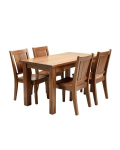 Seery Butterfly Leaf Rubberwood Solid Wood Dining Set