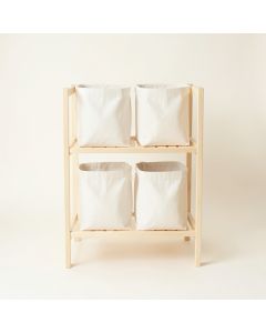 Summit Brook Laundry Sorting Station With Plain Removable Bags - Ivory (synthetic illustration; no displayed measurements)
