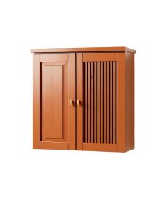 Slate Arc Wall-Mounted Entry Cabinet - Terracotta (synthetic illustration; no displayed measurements)