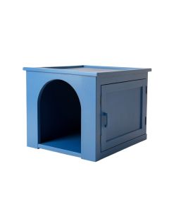 Maple Falls Empty Furniture-Style Litter Enclosure - Blue (synthetic illustration; no displayed measurements)