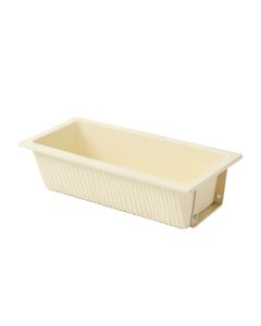 Flint Brook Empty Railing Planter With Integral Brackets - Cream (synthetic illustration; no displayed measurements)