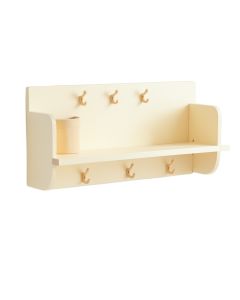 Olive Edge Wall-Mounted Entryway Organizer Shelf - Ivory