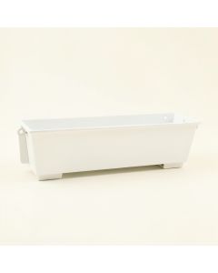 Fern Bend Empty Railing Planter With Integral Brackets - White (synthetic illustration; no displayed measurements)