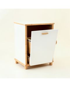 Vale Dale Freestanding Pull-Out Hamper Cabinet - White (synthetic illustration; no displayed measurements)