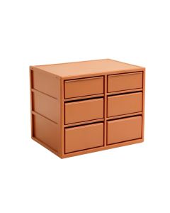 Dawn Brook Small-Parts Storage Drawer Cabinet - Terracotta