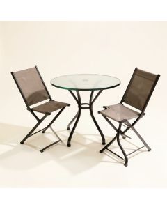 3Pcs Patio Bistro Set With 2 Folding Chairs & Table Outdoor Dining (synthetic illustration; no displayed measurements)